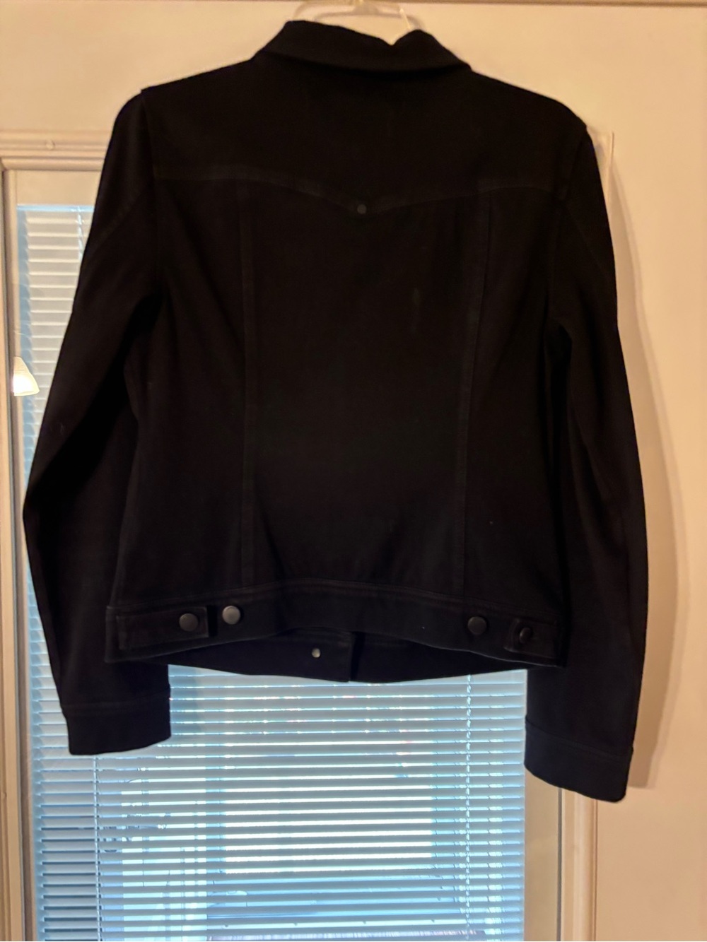 Liverpool Black Women's Button-Front Jean Jacket - Picture 7 of 14